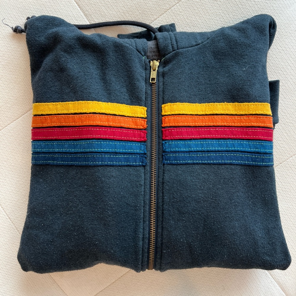 Aviator Nation 5 Stripe Zip up Hoodie